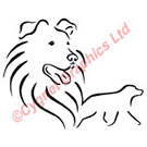 Border Collie Australian Shepherd Dog Vector Logo Art