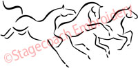 Two Horse Heads Vector Art