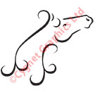 Vector Horse Head Neck Arch Swirl Curl