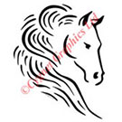 Two Horse Heads Vector Art