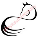 Vector Horse Art Logo - Horse Looking Back Twist Logo