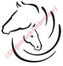 Vector Horse Art Logo - Yin-Yang Horse Heads Swoop