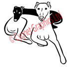 Two Greyhound Dogs Vector Art