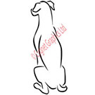 Back of Dog Vector Art