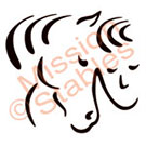 Horse w/Human Face Touching Vector Logo