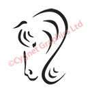 Vector Horse Art Logo - Horse Head Mane Curl Logo