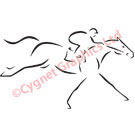 Vector Horse Art Logo - Tb Race Horse Logo 1