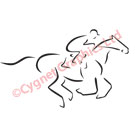 Vector Horse Art Logo - Tb Race Horse Logo 2