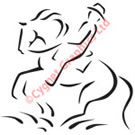 Vector Horse Art Logo - Western Sliding Stop Horse